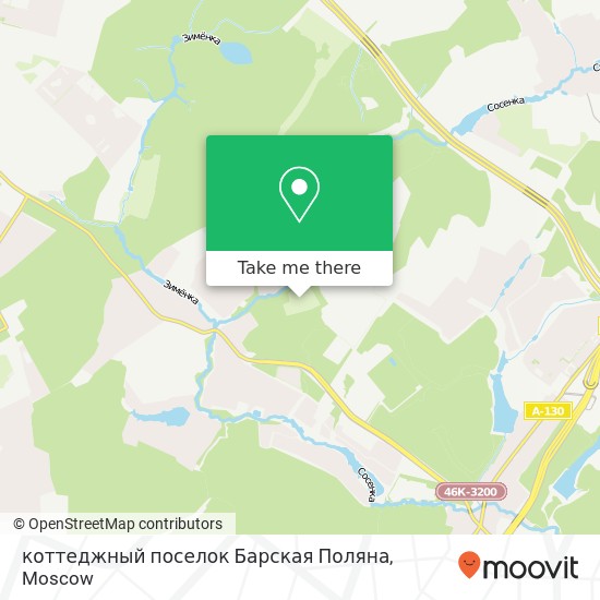 коттеджный поселок Барская Поляна map