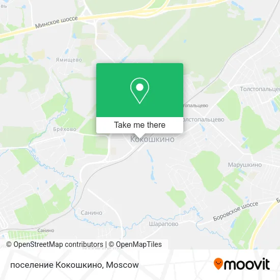 поселение Кокошкино map