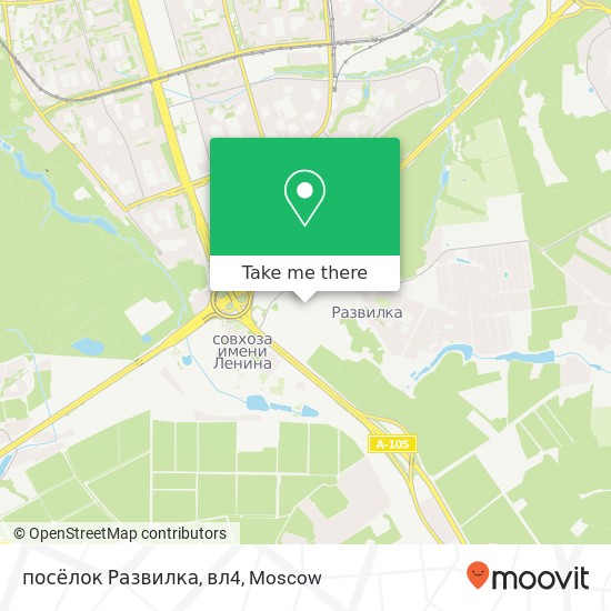 посёлок Развилка, вл4 map