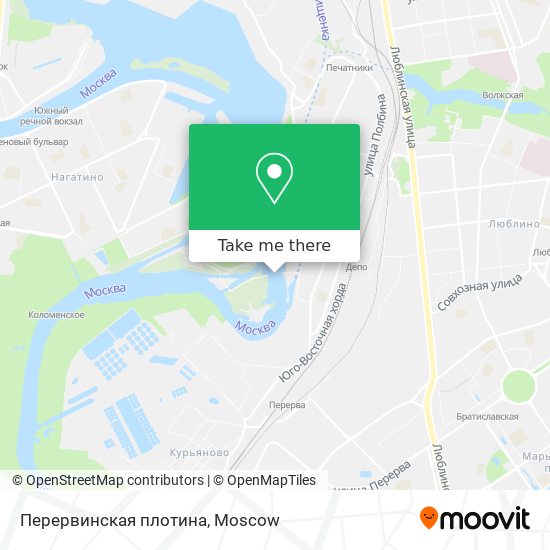 Перервинская плотина map