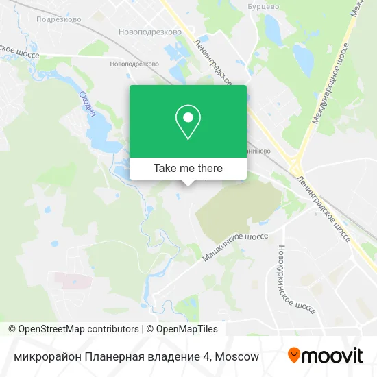 микрорайон Планерная владение 4 map