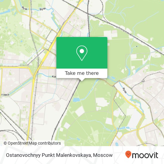 Ostanovochnyy Punkt Malenkovskaya map