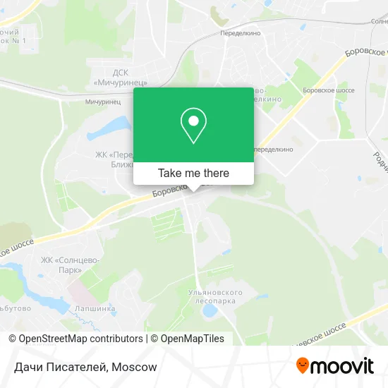 Дачи Писателей map