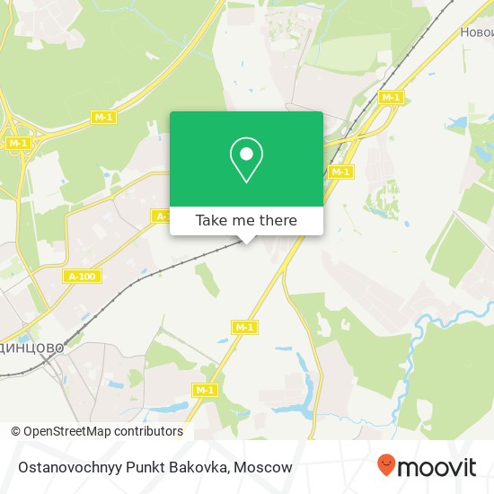 Ostanovochnyy Punkt Bakovka map