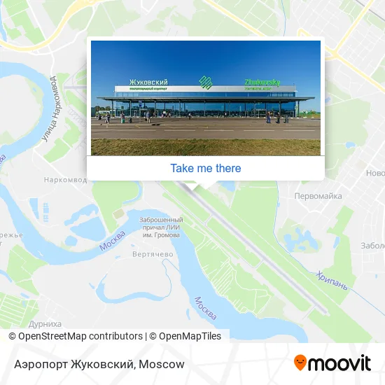 Аэропорт Жуковский map