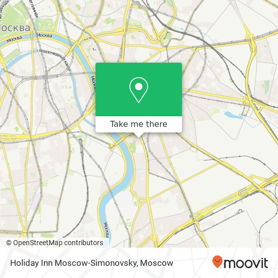 Holiday Inn Moscow-Simonovsky map