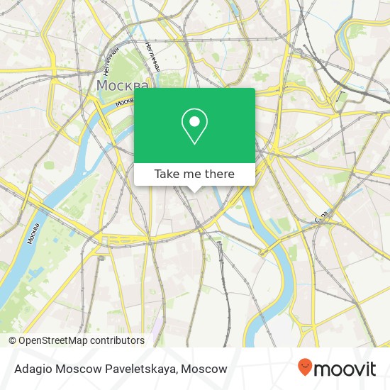 Adagio Moscow Paveletskaya map