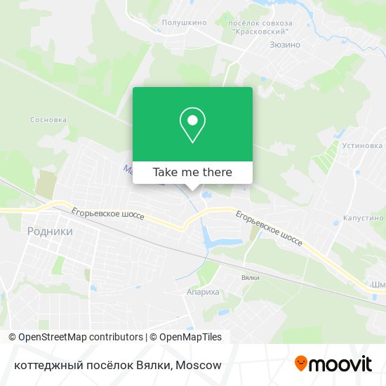 коттеджный посёлок Вялки map