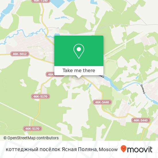 коттеджный посёлок Ясная Поляна map