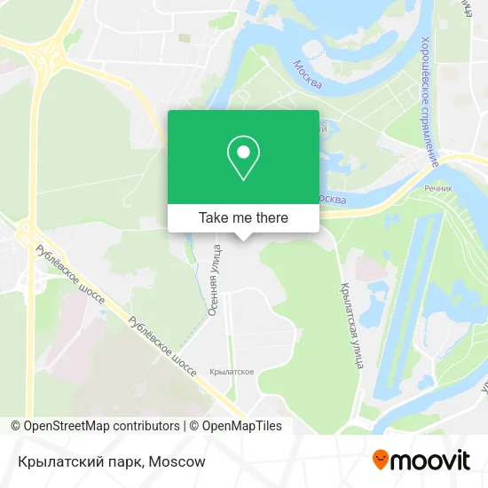 Крылатский парк map