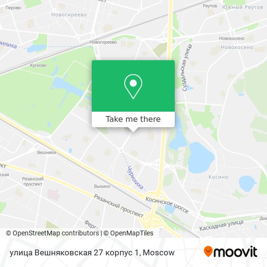 улица Вешняковская 27 корпус 1 map