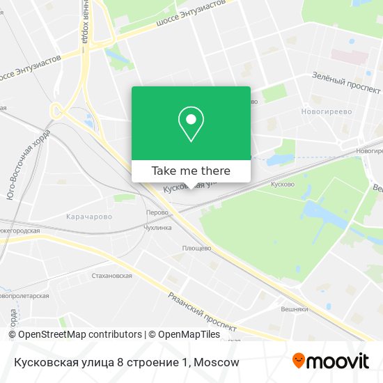 Кусковская улица 8 строение 1 map