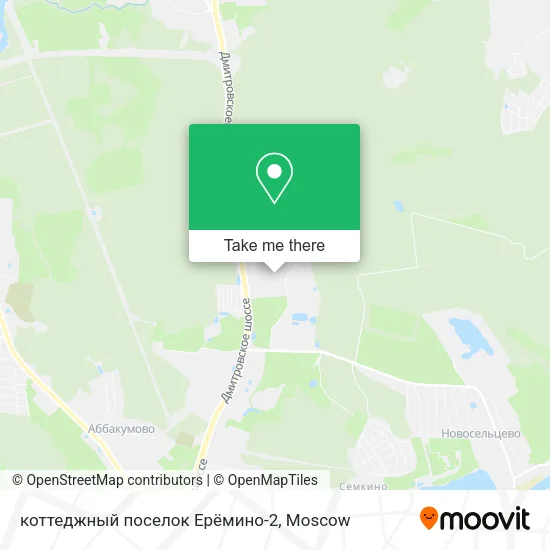 коттеджный поселок Ерёмино-2 map