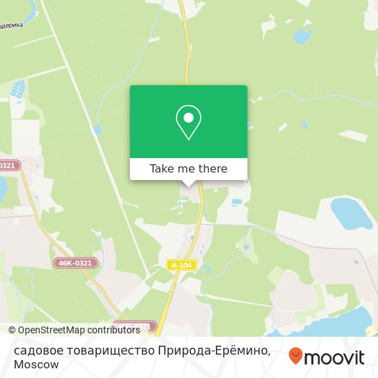 садовое товарищество Природа-Ерёмино map