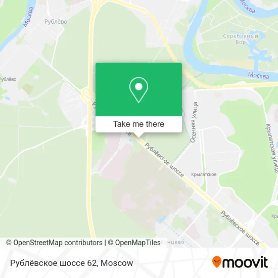 Рублёвское шоссе 62 map