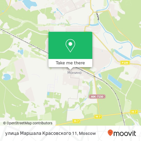 улица Маршала Красовского 11 map