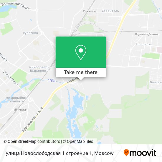 улица Новослободская 1 строение 1 map