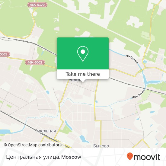 Центральная улица map