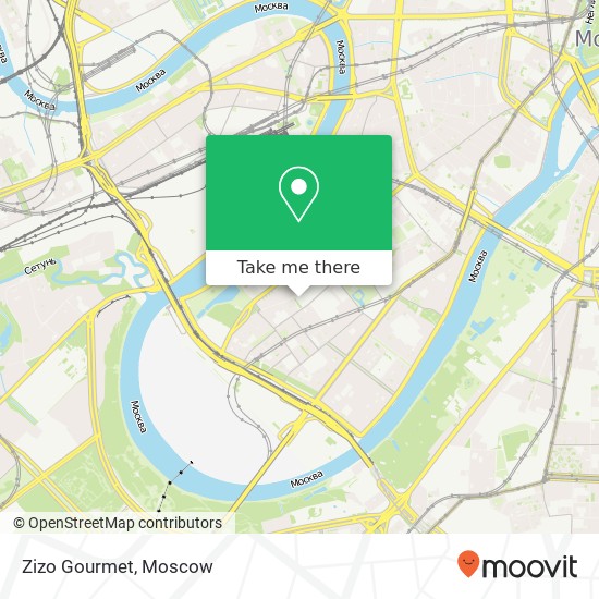 Zizo Gourmet, улица Усачёва Москва 119048 map