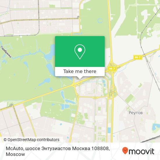 McAuto, шоссе Энтузиастов Москва 108808 map