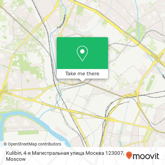 Kulibin, 4-я Магистральная улица Москва 123007 map
