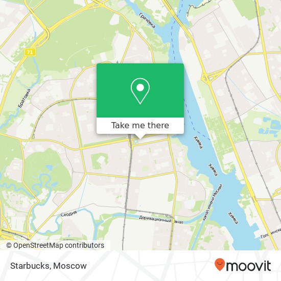 Starbucks, Химкинский бульвар Москва 125363 map