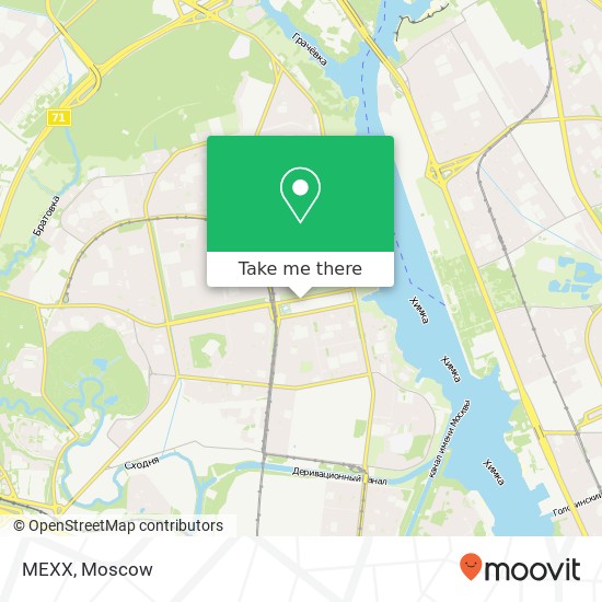 MEXX, Химкинский бульвар Москва 125363 map