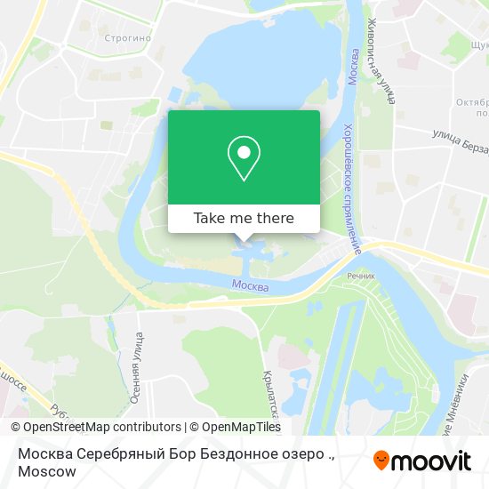 Москва Серебряный Бор Бездонное озеро . map