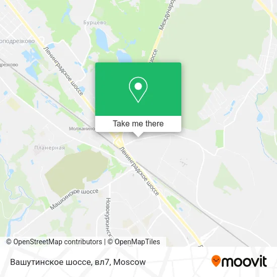 Вашутинское шоссе, вл7 map