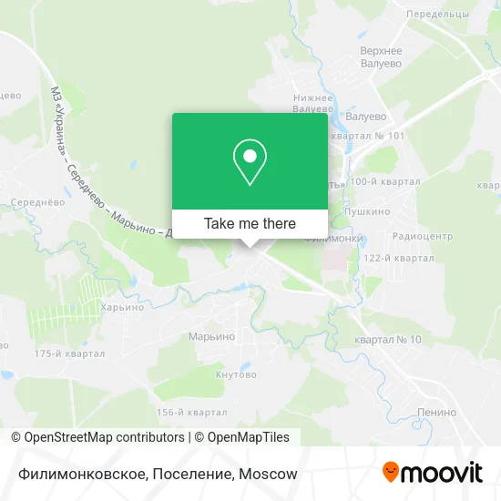 Филимонковское, Поселение map