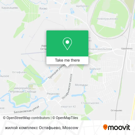 жилой комплекс Остафьево map