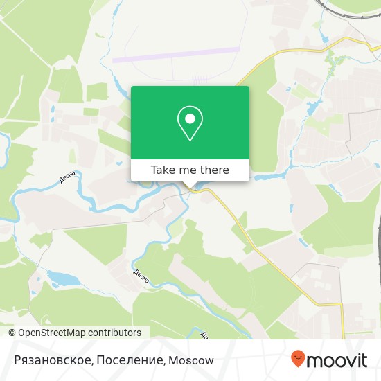 Рязановское, Поселение map