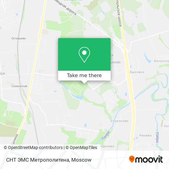 СНТ ЭМС Метрополитена map
