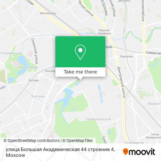 улица Большая Академическая 44 строение 4 map