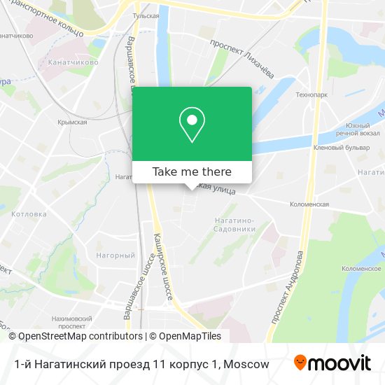 1-й Нагатинский проезд 11 корпус 1 map