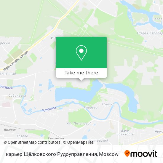 карьер Щёлковского Рудоуправления map