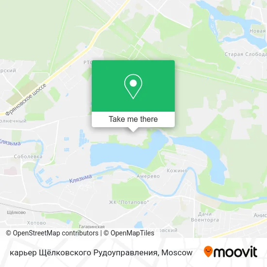 карьер Щёлковского Рудоуправления map