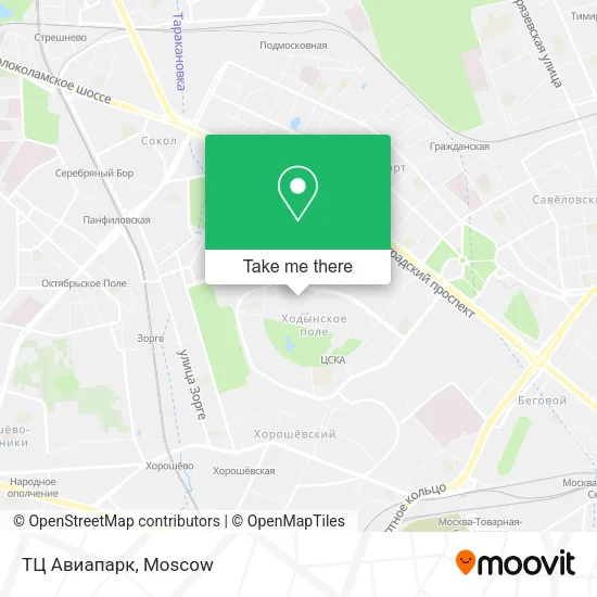 ТЦ Авиапарк map