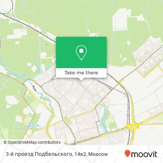 3-й проезд Подбельского, 14к2 map