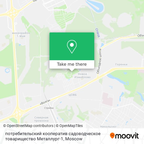 потребительский кооператив садоводческое товарищество Металлург-1 map