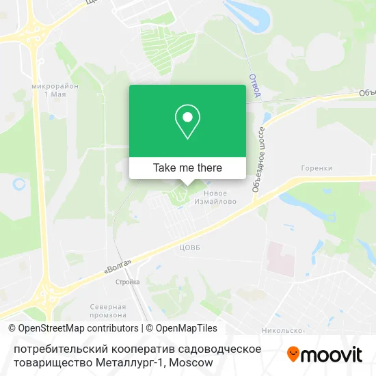 потребительский кооператив садоводческое товарищество Металлург-1 map