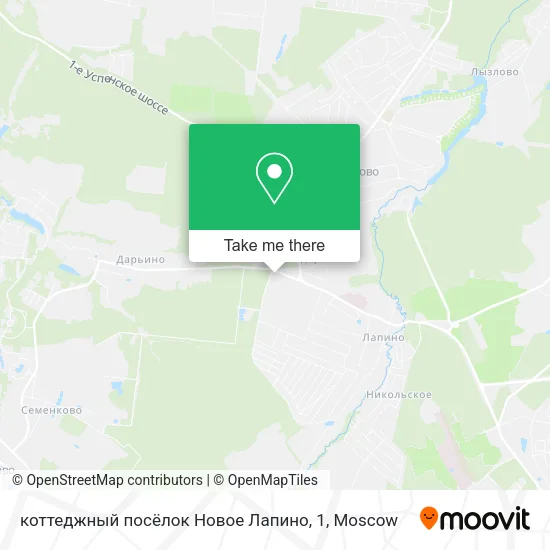коттеджный посёлок Новое Лапино, 1 map