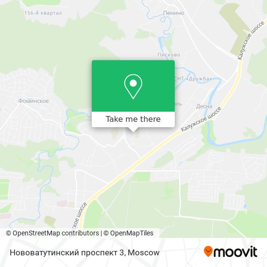 Нововатутинский проспект 3 map