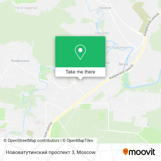 Нововатутинский проспект 3 map