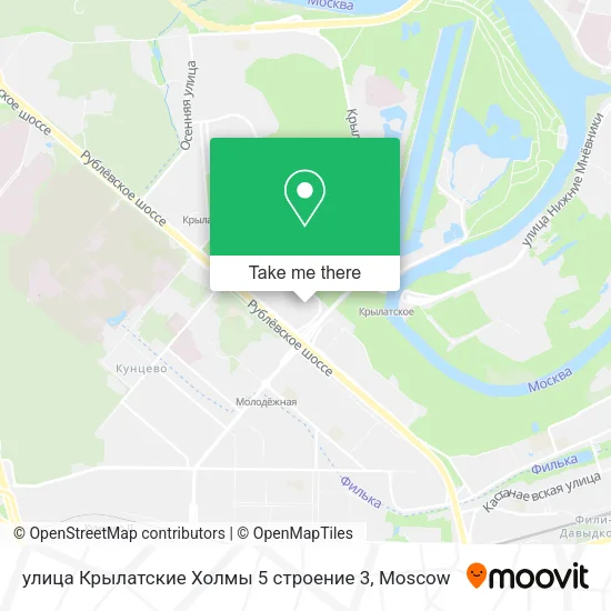 улица Крылатские Холмы 5 строение 3 map