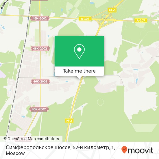 Симферопольское шоссе, 52-й километр, 1 map