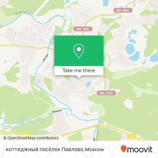 коттеджный посёлок Павлово map