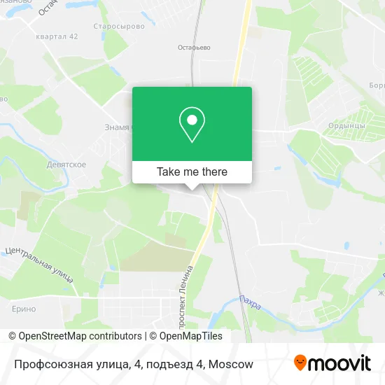 Профсоюзная улица, 4, подъезд 4 map