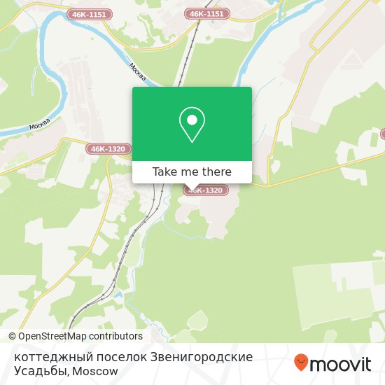 коттеджный поселок Звенигородские Усадьбы map