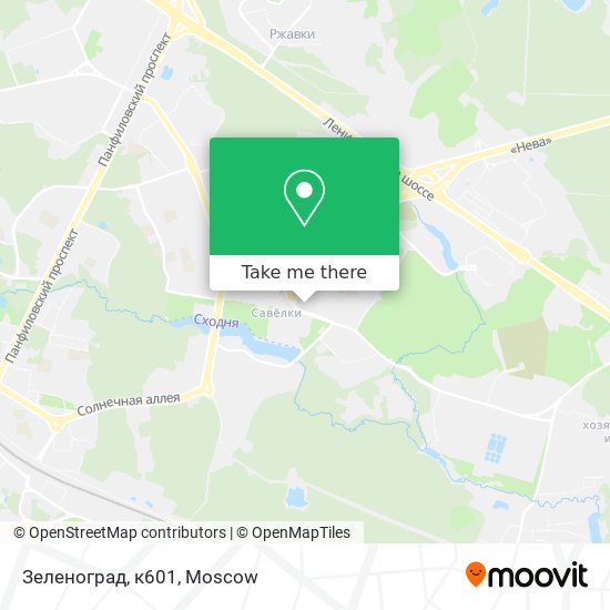 Зеленоград, к601 map